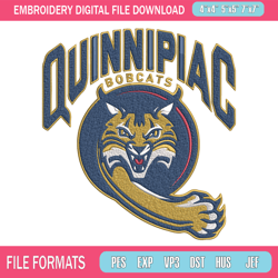 Quinnipiac University Logo embroidery design, NCAA embroidery, Sport embroidery, logo sport embroidery,Embroidery design
