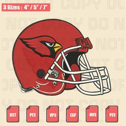 Arizona Cardinals Helmet Embroidery File, NFL Embroidery Designs, Machine Embroidery Design Files6