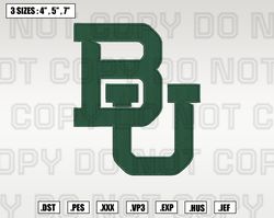 Baylor Bears Embroidery Designs, NCAA Logo Embroidery Files, Machine Embroidery Pattern, Digital Dow24