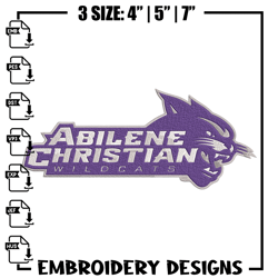 Abilene Christian logo embroidery design, Sport embroidery, logo sport embroidery,Embroidery design,13
