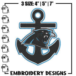 Anchor Carolina Panthers embroidery design, Carolina Panthers embroidery, NFL embroidery, logo sport62