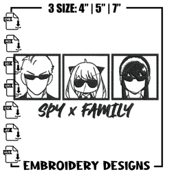 Anya family Embroidery Design, Spy x family Embroidery, Embroidery File, Nike Embroidery, Anime shir71