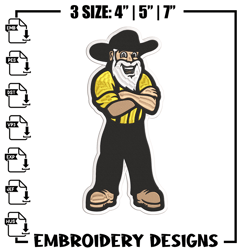 Appalachian State man embroidery design, NCAA embroidery, Sport embroidery, logo sport embroidery, E99