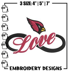 Arizona Cardinals Love embroidery design, Cardinals embroidery, NFL embroidery, logo sport embroider123