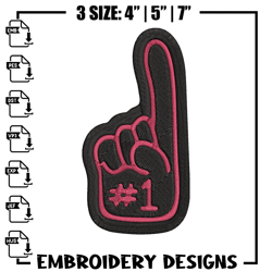 Atlanta Falcons Foam Finger embroidery design, Atlanta Falcons embroidery, NFL embroidery, Logo spor172
