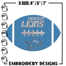 Ball Detroit Lions embroidery design, Detroit Lions embroidery, NFL embroidery, sport embroidery, em246
