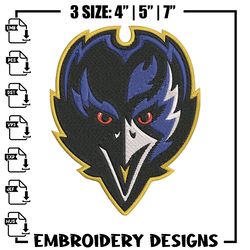 Baltimore Ravens embroidery design, Baltimore Ravens embroidery, NFL embroidery, sport embroidery, e259