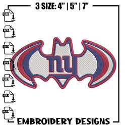 Batman Symbol New York Giants embroidery design, New York Giants embroidery, NFL embroidery, logo sp315