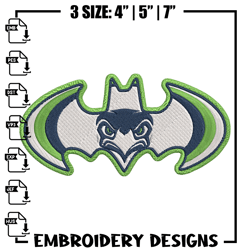 Batman Symbol Seattle Seahawks embroidery design, Seattle Seahawks embroidery, NFL embroidery, logo 319