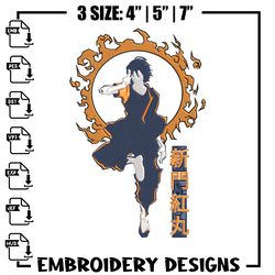 Benimaru Embroidery Design, Enen no Shouboutai Embroidery,Embroidery File,Anime Embroidery,Anime shi343