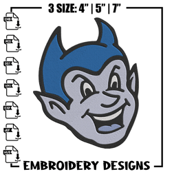 Blue Devils logo embroidery design, NCAA embroidery, Sport embroidery,Logo sport embroidery,Embroide381