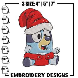 Bluey baby Embroidery Design, Bluey Embroidery, Embroidery File, Chrismas Embroidery,Anime shirt, Di387