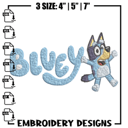 Bluey cartoon Embroidery, Bluey Cartoon Embroidery, cartoon Embroidery, Embroidery File, cartoon shi395