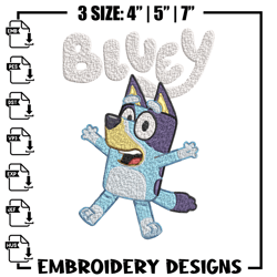 Bluey Embroidery, Bluey Cartoon Embroidery, cartoon Embroidery, cartoon shirt, Embroidery File, Inst404