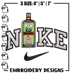 Bottle x nike embroidery design, Nike embroidery, Embroidery file, Embroidery shirt, Nike design, Di442