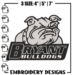Bryant Bulldogs logo embroidery design, NCAA embroidery, Sport embroidery, logo sport embroidery,Emb472