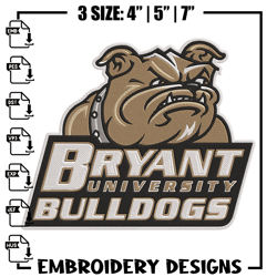Bryant Bulldogs mascot embroidery design, NEC embroidery,Sport embroidery, logo sport embroidery, Em475