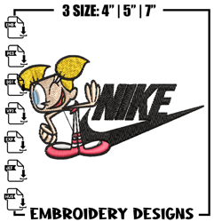 Bubbles cartoon Nike Embroidery design, Bubbles cartoon Embroidery, Nike design, Embroidery file, In480