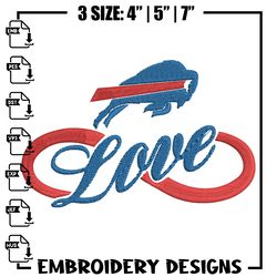 Buffalo bills Love embroidery design, Buffalo Bills embroidery, NFL embroidery, logo sport embroider502