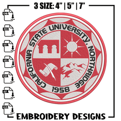 California State logo embroidery design,Sport embroidery, logo sport embroidery,Embroidery design, N547