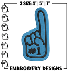 Carolina Panthers Foam Finger embroidery design, Carolina Panthers embroidery, NFL embroidery, logo 571