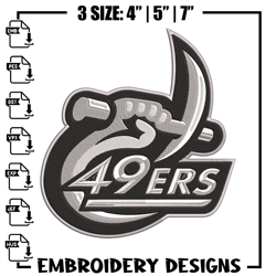 Charlotte 49ers logo embroidery design,NCAA embroidery,Sport embroidery, Logo sport embroidery, Embr639