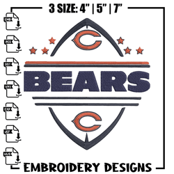 Chicago Bears embroidery design, Chicago Bears embroidery, NFL embroidery, sport embroidery, embroid680