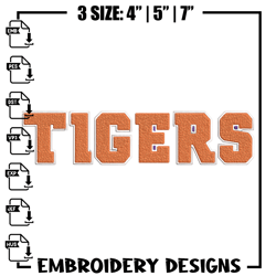 Clemson Tigers logo embroidery design, NCAA embroidery, Embroidery design, Logo sport embroidery, Sp756