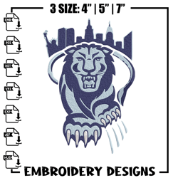 Columbia Lions logo embroidery design, NCAA embroidery, Sport embroidery, Logo sport embroidery,Embr839