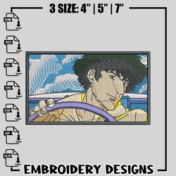 Cowboy Bebop embroidery design, Cowboy Bebop embroidery, anime design, logo design, anime shirt, Ins869