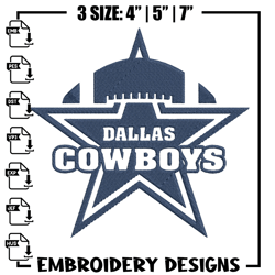Dallas Cowboys Star Layers embroidery design, Dallas Cowboys embroidery, NFL embroidery, logo sport 924