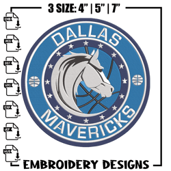 Dallas Mavericks logo embroidery design, NBA embroidery,Sport embroidery,Embroidery design, Logo spo940