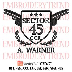 Aaron Warner Sector 45 Embroidery, Sector CCR Design File31
