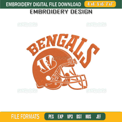 Bengals Helmet Embroidery Design File, Cincinnati Bengals Embroidery Design File9