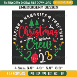 Christmas Crew 2023 Embroidery101