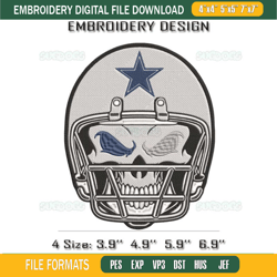 Dallas Cowboys Skull Embroidery200