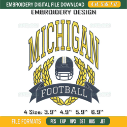 Michigan Football Embroidery