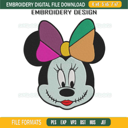 Minnie Sally Embroidery Design File, Sally Embroidery Design File