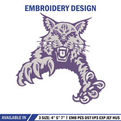Abilene Christian mascot embroidery design, NCAA embroidery, Embroidery design, Logo sport embroidery, Sport embroidery