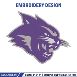 ACU Wildcats mascot embroidery design, NCAA embroidery, Sport embroidery,logo sport embroidery, Embroidery design