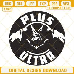 All Might Plus Ultra Embroidery Files, My Hero Academy Embroidery Designs.jpg