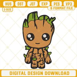 Baby Groot Embroidery Design, Superhero Embroidery Digital File.jpg
