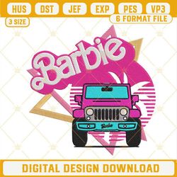 Barbie Jeep Car Embroidery Files, Barbie Embroidery Designs.jpg