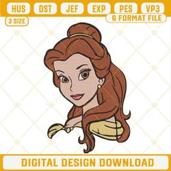 Belle Princess Embroidery Designs, Disney Beauty And The Beast Princess Embroidery Files.jpg