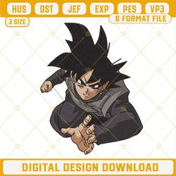 Goku Black Embroidery Files, Dragon Ball Super Machine Embroidery Designs.jpg
