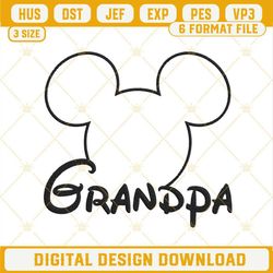 Grandpa Mickey Embroidery Designs, Disney Mouse Family Embroidery Files.jpg