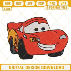 Lightning McQueen Cars Embroidery Designs, Stock Car Cartoon Embroidery Files.jpg