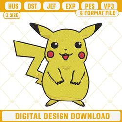 Pikachu Embroidery Design, Pokemon Embroidery File Instant Download.jpg