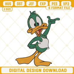 Plucky Duck Machine Embroidery Design, Tiny Toon Adventures Embroidery Digital File.jpg
