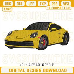 Porsche Embroidery Designs, Car Machine Embroidery Design File.jpg